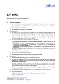 gefma Satzung